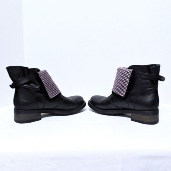 NaNa Black and Purple Moto Boots - Picture 4 of 9